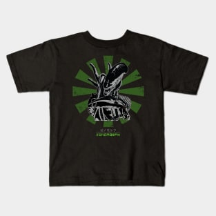 Xenomorph Retro Japanese Alien Kids T-Shirt